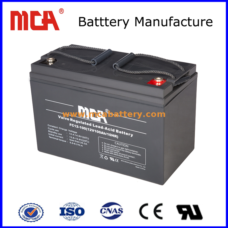 Versiegelte Blei-Säure 12V 100Ah-AGM-Solarbatterie